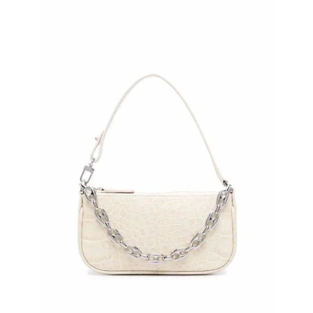 NWT By Far Mini Rachel Crocodile-effect Shoulder Bag New